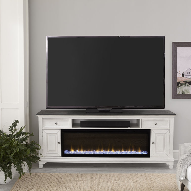 Chesler tv stand for tvs up to 90 inches with electric deals fireplace included orren ellis